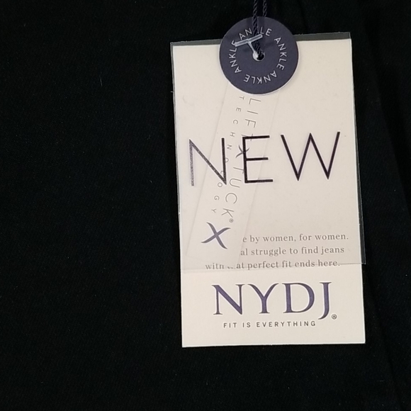 NYDJ Women's Jeans Pull On Ankle Skinny Split Cuff Mid-Rise Black - Picture 4 of 10